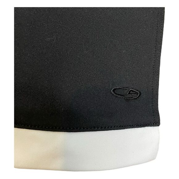 Champion Tennis Mini Skirt Skort Black White Stripe Athletic Back Pleats Poc - Picture 5 of 11